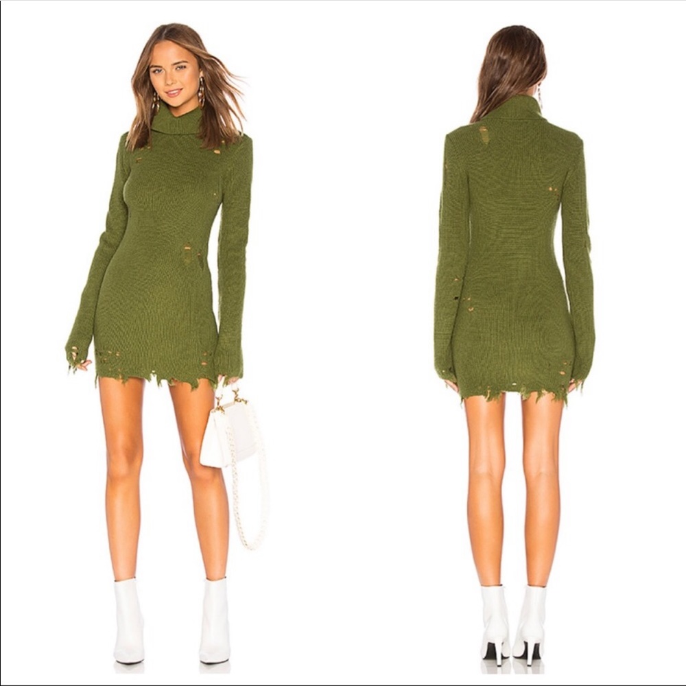 LOVERS + FRIENDS Keeney Distressed sweater dress